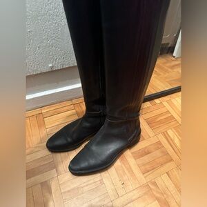 Black tall boots Calvin Klein, size 7 or 6.5